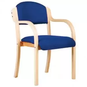 Image of Tahara Wooden Framed Stackable Side Armchair Blue 50583ET
