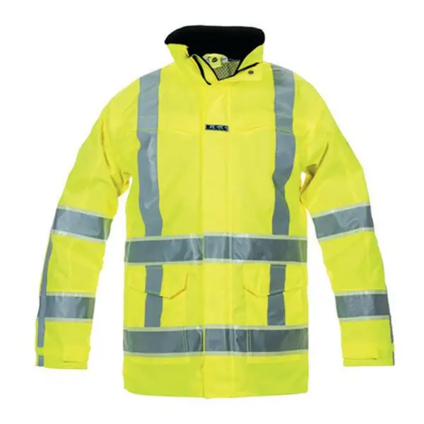 Image of Italie Hydrowear Italie High Visibility Parka with Glow in the Dark GIS Tape Saturn Yellow XL HYD131001SYXL