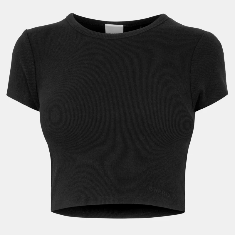 Image of USA Pro x Sophie Habboo Built in Bra Baby Tee - Black 8