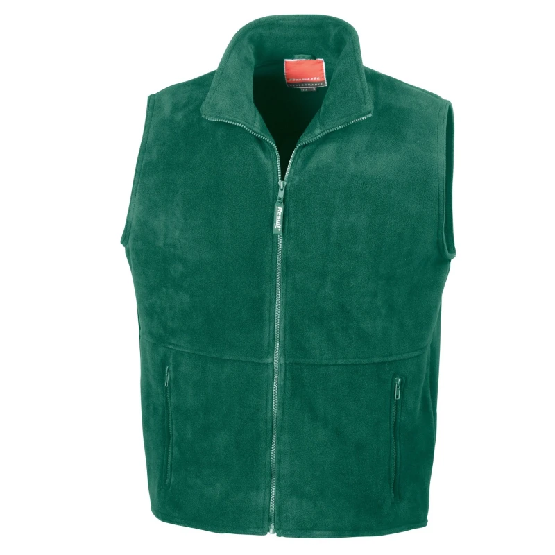 Image of Result Result Men Polartherm Fleece Lined Body Warmer in Green Size: Medium Green M Male 5063527364982