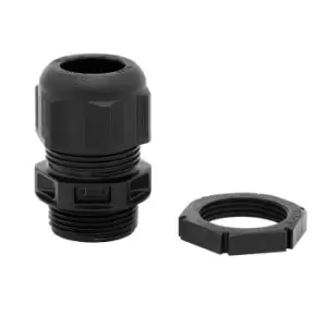 Image of Wiska SPRINT ESKV + EMUG 25mm Cable Gland with Locknut IP68 9mm - 17mm Black - 99705