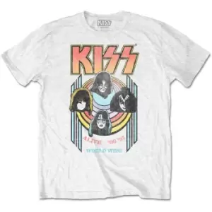 Image of KISS - World Wide Unisex XX-Large T-Shirt - White