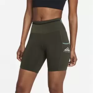 Image of Nike Luxe Womens Trial Running Shorts - Green