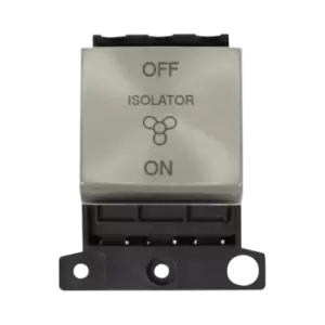 Image of Click Scolmore MiniGrid 10A 3 Pole Fan Switch Module Satin Chrome - MD020SC