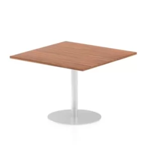 Image of Italia Poseur Table Square 1000/1000 Top 725 High Walnut