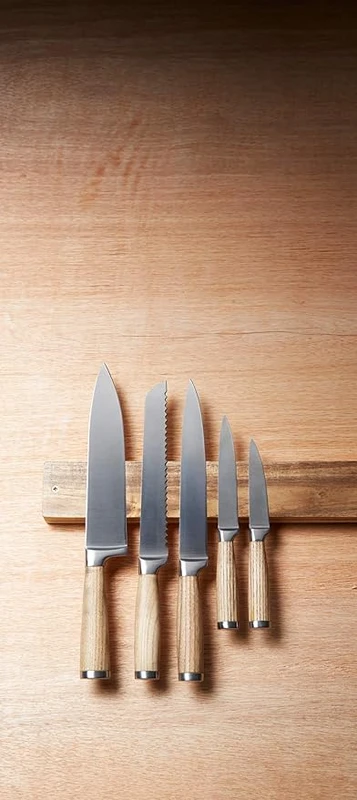 Image of KitchenCraft Acacia Wood Magnetic Knife Rack