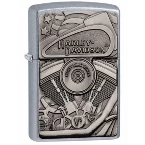 Image of Zippo Unisex HD Motor Flag Street Chrome