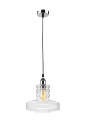 Image of Dome Pendant Ceiling Lights Chrome, 1x E27