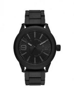 Image of Diesel Rasp Black Dial Black Bracelet Watch