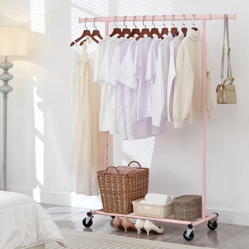 Image of House of Home Pink Heavy Duty Clothes rail Pink unisex One Size