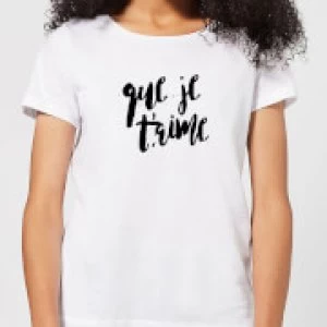 Image of Que Je T'aime Womens T-Shirt - White - 3XL