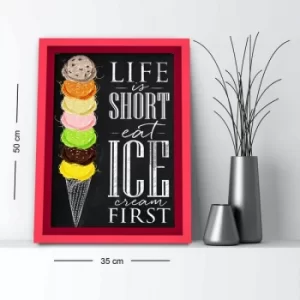 Image of 3550AHS-033 Multicolor Decorative Framed MDF Painting