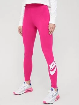 Image of Nike NSW Essential Futura Leggings - Pink, Size S, Women