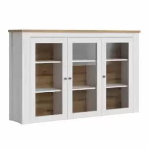 Image of Celesto 3 Door Display Top Unit In White And Oak