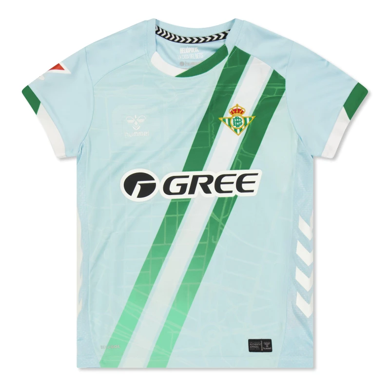Image of Hummel Real Betis Away Shirt 2025 2026 Juniors Blue male 7-8 (S)