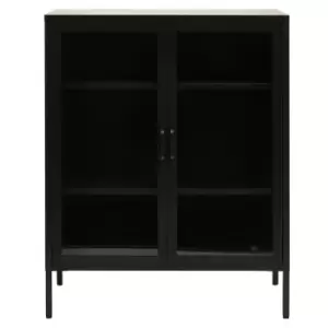 Image of Olivia's Soft Industrial Collection - Ariella Two Door Cabinet in Black