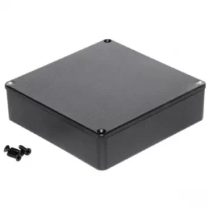 Image of Hammond 1590QBK Diecast Enclosure Black (120 x 120 x 34mm)