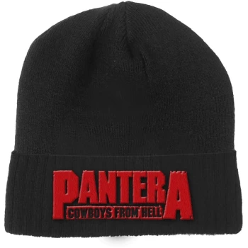 Image of Pantera - Cowboys from Hell Unisex Beanie Hat - Black/Red