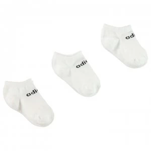 Image of adidas Essentials No Show Socks 3 Pack - White/Black