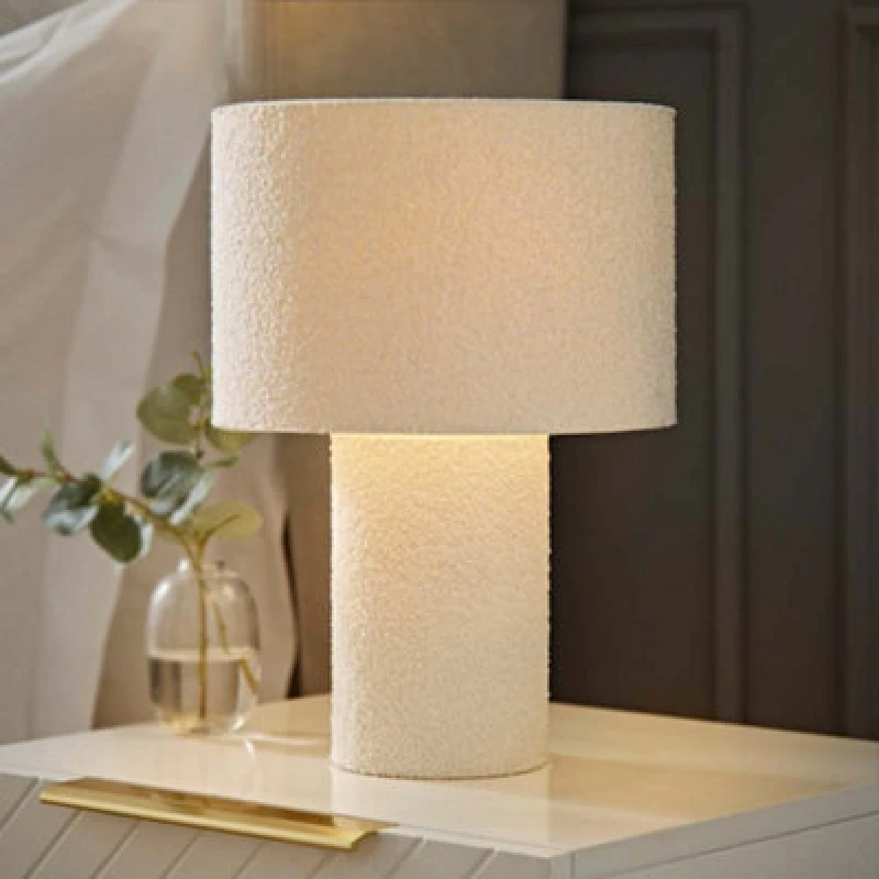 Image of Natural Boucle Table Lamp