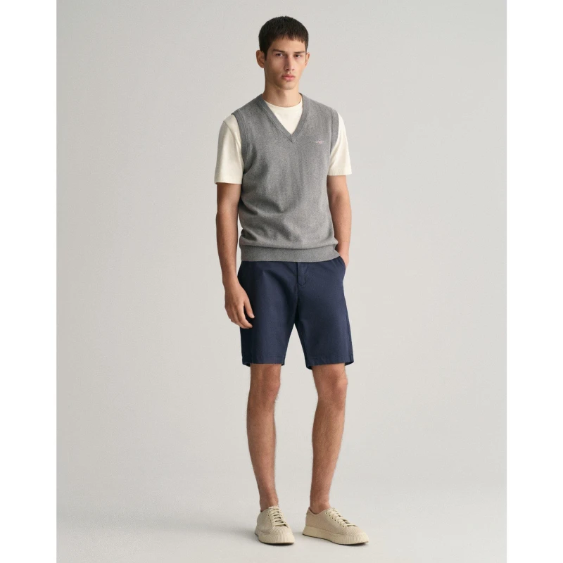 Image of Gant SLIM TWILL SHORTS MARINE 30 - Blue Blue L