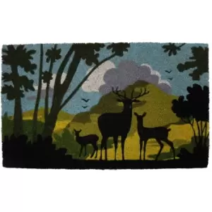 Image of Pride of Place Astley 45 x 75cm Countryside Silhouette Natural Coir Mat