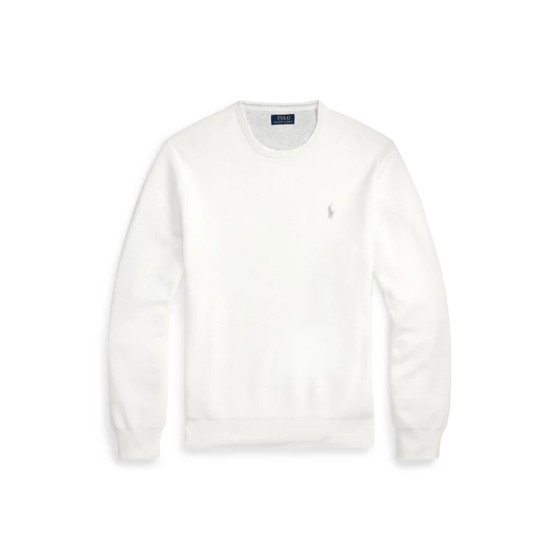 Image of Polo Ralph Lauren Textured Pony Jumper Deckwash White male XL