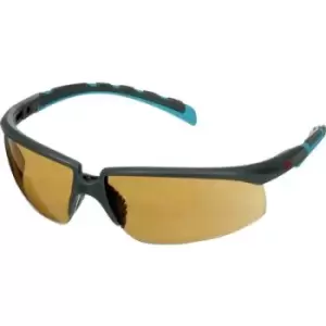 Image of 3M S2005SGAF-BGR Safety glasses Anti-fog coating, Anti-scratch coating, Angle adjustable Turquoise, Grey DIN EN 166