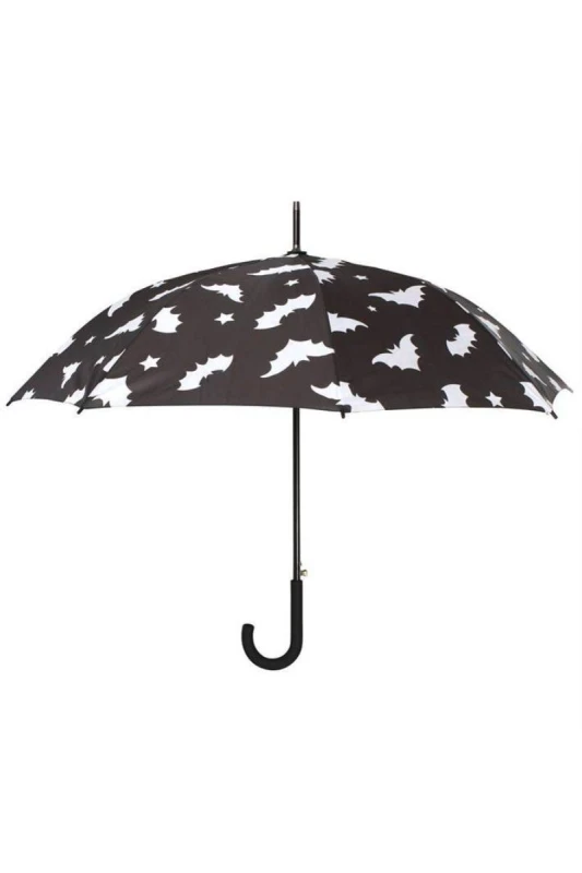 Image of KDMD Womens Bat Print Umbrella in Black Female