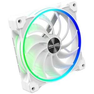Image of Alpenfohn Wing Boost 3 White 140mm Addressable RGB PWM Fan - Triple Pack
