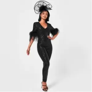 Image of Biba Julien Macdonald Sequin Jumpsuit - Black