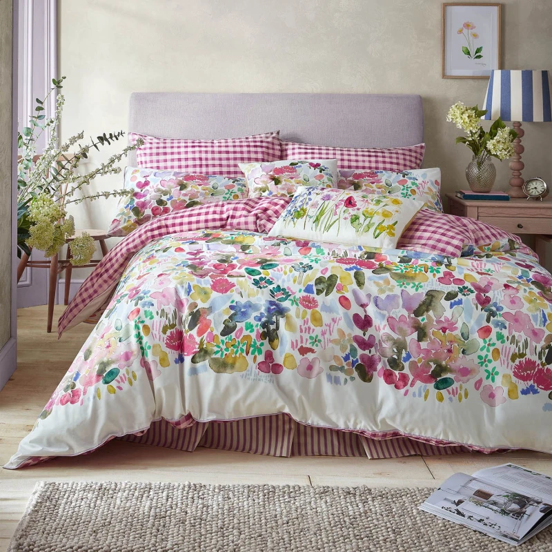 Image of Bluebellgray Flora Duvet Set, King, Cerise