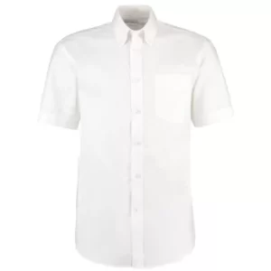Image of KK109 Mens 17.5IN Short Sleeve White Oxford Shirt