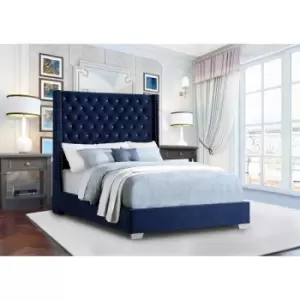 Image of Envisage Trade - Nivana Upholstered Beds - Plush Velvet, Small Double Size Frame, Blue - Blue