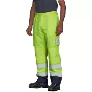 Image of PRO RTX High Visibility Mens Cargo Trousers (3XL R) (Yellow) - Yellow