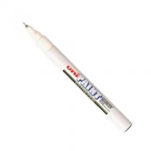 Image of Original Uni PX 203 Paint Marker Bullet Tip Needlepoint Extra Fine Line Width 0.8mm White Pack of 12