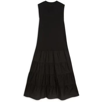 Image of Ted Baker Viannee Tiered Jersey Dress - BLACK
