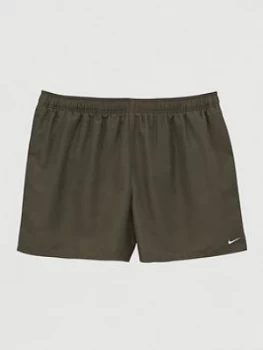 Image of Nike Plus Size Swim 5" Solid Lap Swim Shorts - Olive Size 3XL, Men