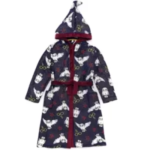 Image of Harry Potter Childrens/Kids Dressing Gown (9-10 Years) (Navy)