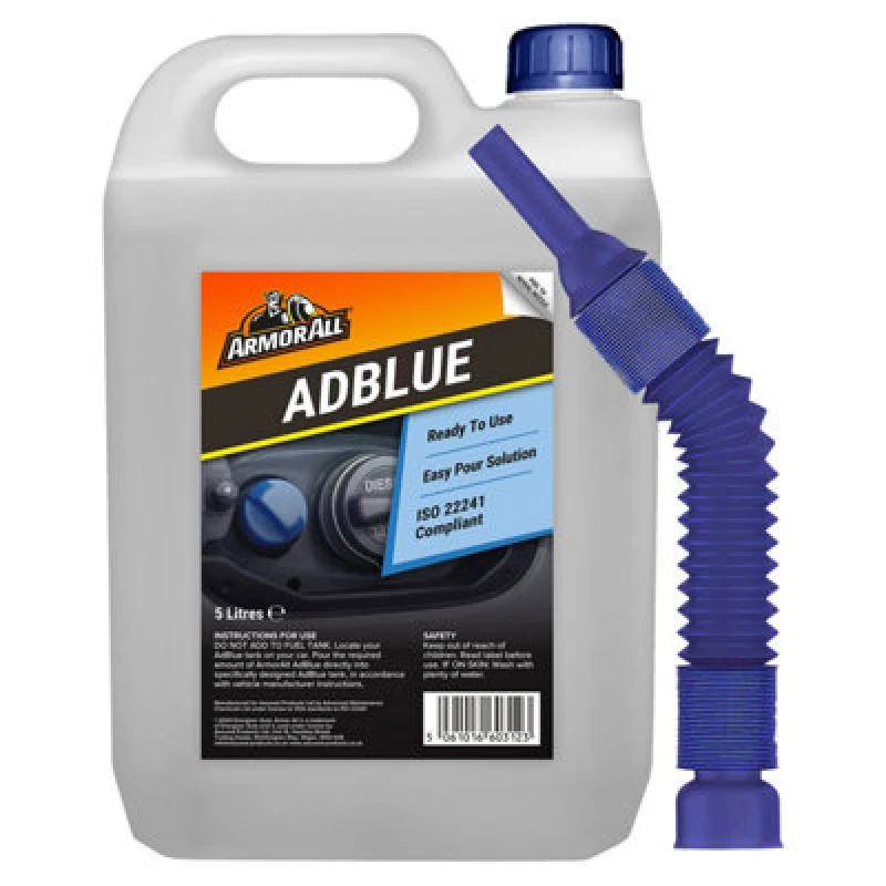 Image of Armor All Adblue Diesel Exhaust Fluid Additive, 5 Litres, Easy Pour Spout