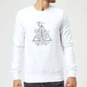 Image of Harry Potter Three Dragons White Sweatshirt - White - XL
