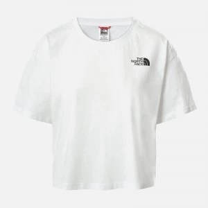 Image of The North Face Womens Cropped Simple Dome Short Sleeve T-Shirt - TNF White - L