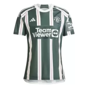 Image of adidas Manchester United Away Shirt 2023 2024 Adults - Green