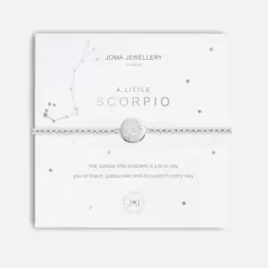 Image of Joma Jewellery Womens A Little Scorpio Silver Bracelet Stretch - Silver