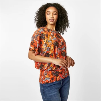 Image of Biba Crane Jersey Top - Safari Print