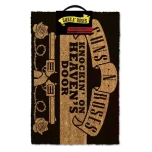 Image of Guns N Roses Knockin On Heavens Door Mat (One Size) (Black/Gold)