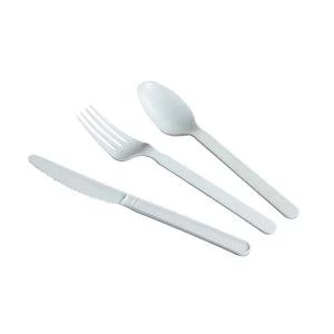 Image of Biodegradable and Compostable CPLA Cutlery Spoon Pack of 50 ZHGCPLA-S