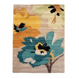 Image of Flair Rugs Flair 160 x 220cm Infinite Bloom Rug - Teal
