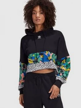 Image of Adidas Originals Her Studio Cropped Hoodie - Black