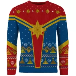 Image of Captain Marvel Christmas Jumper (Size M)